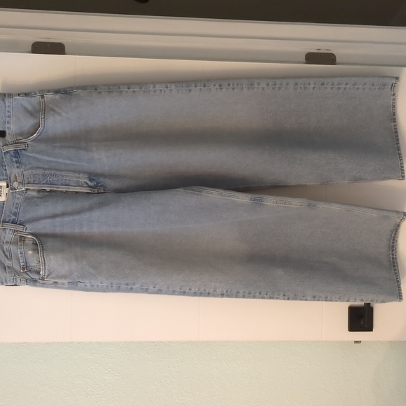 Agolde Low Sling Baggy Mid Rise Straight Relaxed Fit Light Blue Women's Jeans 33 - Picture 4 of 12